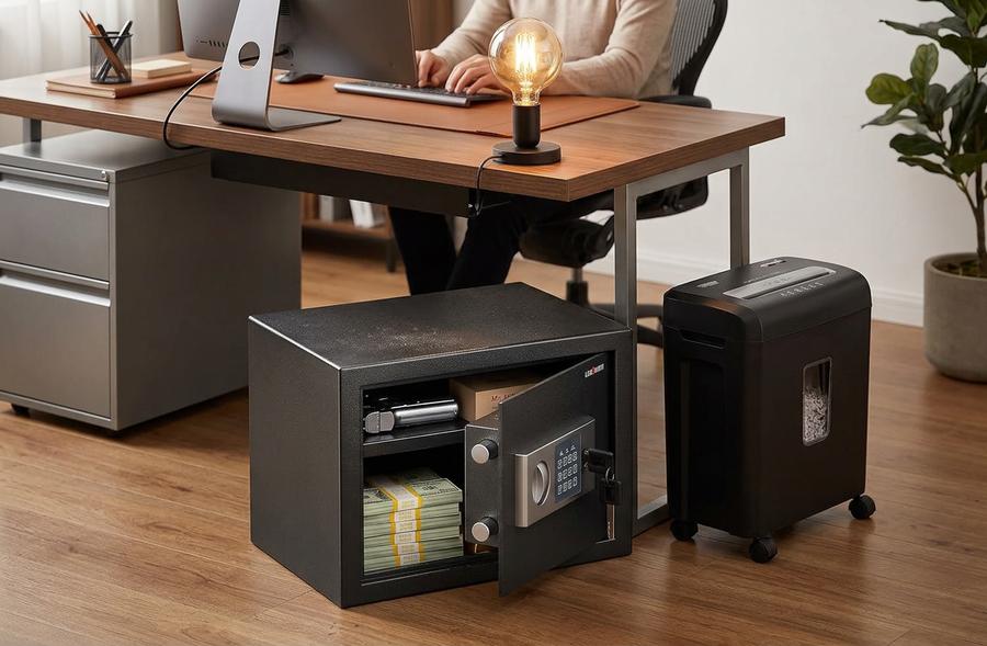 Locksworth 0.6 Cu Ft Safe in home setting