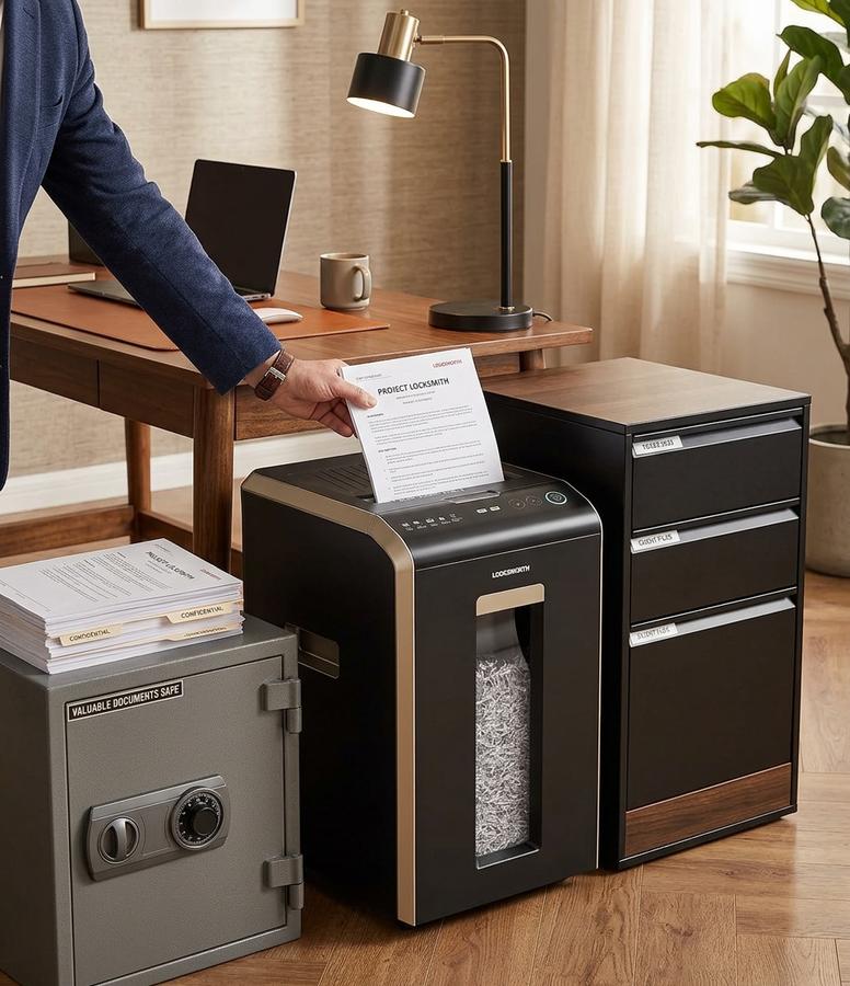 Locksworth 200-Sheet Auto-Feed Shredder